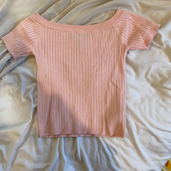 Off the shoulder ribbed top - Picture 2 of 6